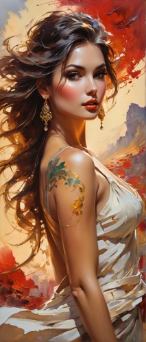 fantasy art,art painting,fantasy woman,world digital painting,meticulous painting,fantasy picture,fantasy portrait,painted lady,italian painter,rosa ' amber cover,glass painting,photo painting,flower painting,oil painting on canvas,oil painting,mystical portrait of a girl,painting technique,boho art,chinese art,little girl in wind,Illustration,Realistic Fantasy,Realistic Fantasy 01