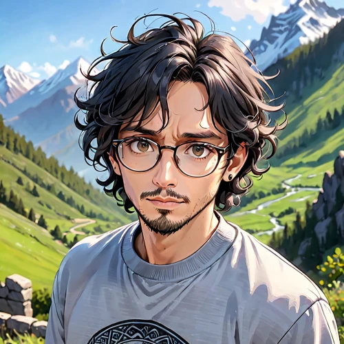 cg artwork,portrait background,fantasy portrait,artist portrait,grindelwald,game illustration,lokportrait,custom portrait,mountain guide,world digital painting,bran,author,reading glasses,himuto,illustrator,studio ghibli,city ​​portrait,male character,romantic portrait,kit,Anime,Anime,General