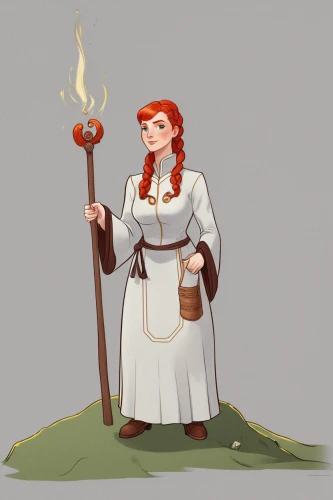 torch-bearer,lady medic,cinnamon girl,fire master,milkmaid,sorceress,fire-eater,fire poker flower,fire siren,woman fire fighter,priestess,joan of arc,candlemaker,quarterstaff,the witch,wood elf,flame spirit,flaming torch,fire eater,merida,Unique,Design,Character Design