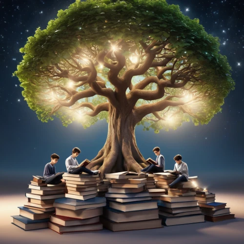 children studying,tree of life,magic tree,magic book,the branches of the tree,read a book,children learning,books,publish a book online,readers,open book,plane-tree family,the books,the local administration of mastery,bodhi tree,circle around tree,book cover,book gift,eading with hands,reader project,Photography,General,Realistic