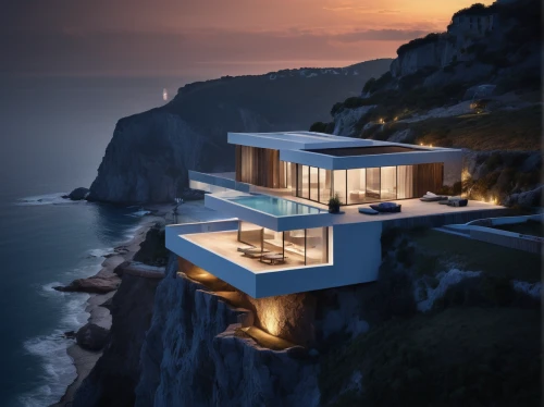 uluwatu,dunes house,cliffs ocean,cubic house,luxury property,cliff top,modern architecture,cube house,modern house,beautiful home,luxury real estate,house by the water,cliff coast,luxury home,ocean view,beach house,cliffs,thracian cliffs,cube stilt houses,house of the sea,Photography,Artistic Photography,Artistic Photography 15