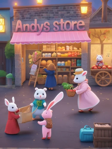 toy store,laundry shop,candy store,marketplace,ice cream shop,village shop,store,pet shop,shopping street,cat's cafe,soap shop,vendors,store front,butcher shop,store icon,ice cream stand,bakery,convenience store,shops,kitchen shop,Photography,General,Fantasy