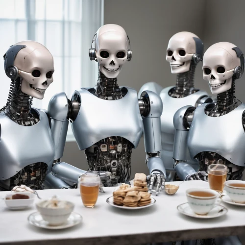 robots,machine learning,endoskeleton,waiting staff,artificial intelligence,coffee break,bot training,automation,robotics,bots,social bot,tea time,bot,droids,chat bot,non-human beings,chatbot,teatime,ai,breakfast table