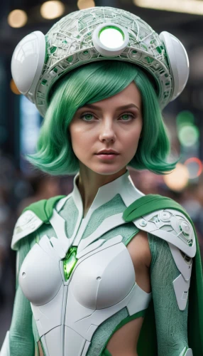 jade,elf,patrol,marina,cosplay image,green skin,tiana,marie leaf,malva,dahlia white-green,irish,menta,spinach,green and white,bitter clover,cosplayer,gor,medusa gorgon,green aurora,luigi,Photography,General,Sci-Fi