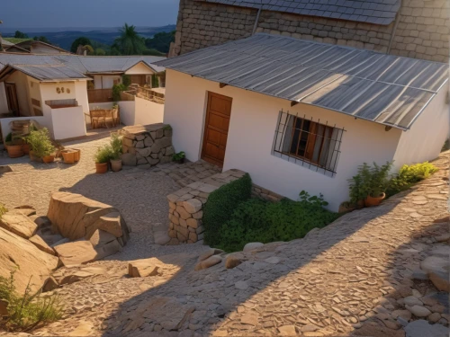 stone houses,tuff stone dwellings,alpine village,nativity village,mountain settlement,roman villa,villages,3d rendering,mountain village,render,ancient house,3d rendered,house roofs,3d render,wooden houses,bogart village,cottages,stone house,dunes house,traditional house,Photography,General,Realistic