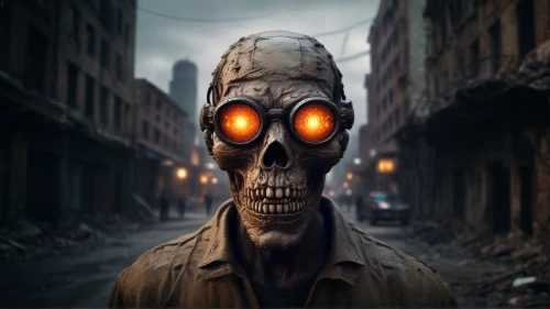 primitive man,terminator,post apocalyptic,fallout4,skeleltt,fallout,skull statue,skull mask,chernobyl,hag,post-apocalypse,metal implants,primitive person,days of the dead,pollution mask,zombie,android game,skull allover,old human,male mask killer