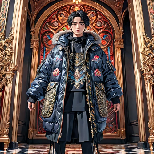 imperial coat,shuanghuan noble,coat,emperor,long coat,wild emperor,overcoat,old coat,outerwear,hamelin,male elf,valentino,outer,regal,yi sun sin,wuchang,xiangwei,alexander,anime japanese clothing,napoleon iii style,Anime,Anime,General