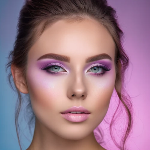 neon makeup,purple and pink,retouching,eyes makeup,makeup artist,women's cosmetics,pastel colors,pink-purple,retouch,pink beauty,airbrushed,expocosmetics,cosmetic,vintage makeup,cosmetics,eyeshadow,gradient effect,pink green,palette,makeup,Photography,General,Realistic