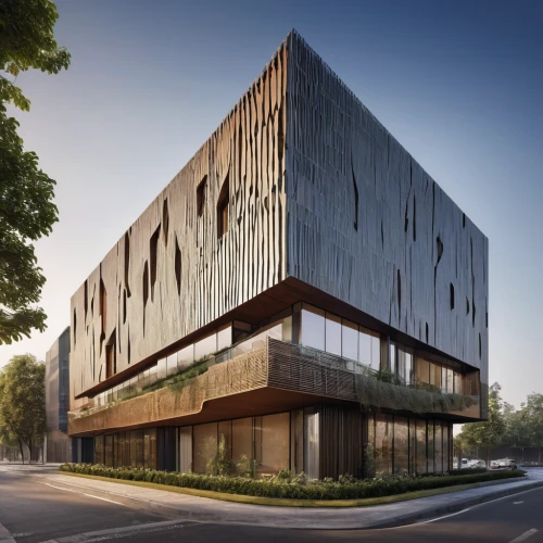 metal cladding,wooden facade,modern architecture,arq,corten steel,glass facade,cubic house,archidaily,timber house,cube house,3d rendering,modern building,multistoreyed,new building,building honeycomb,office building,biotechnology research institute,facade panels,eco-construction,kirrarchitecture,Photography,General,Natural
