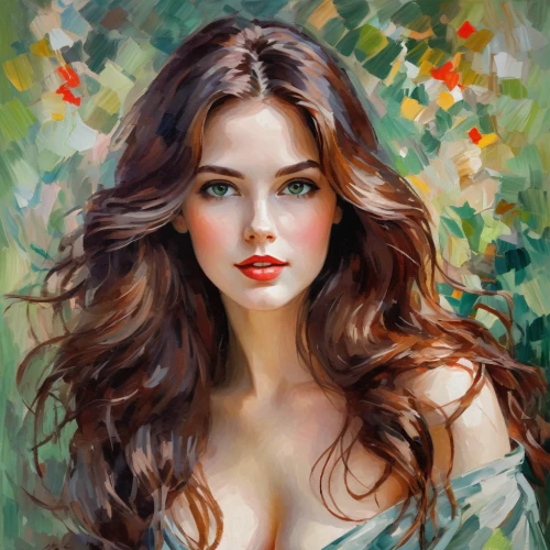 romantic portrait,oil painting,young woman,girl portrait,oil painting on canvas,art painting,mystical portrait of a girl,fantasy portrait,fantasy art,boho art,girl in flowers,woman portrait,photo painting,portrait of a girl,flower painting,beautiful girl with flowers,faery,oil paint,girl in the garden,faerie,Conceptual Art,Oil color,Oil Color 10