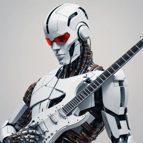 electric guitar,cybernetics,metal toys,humanoid,guitar player,guitar head,war machine,bass guitar,metal figure,actionfigure,stormtrooper,cyborg,metal,acoustic-electric guitar,keyboard bass,keytar,guitor,robotic,3d figure,ibanez,Art,Artistic Painting,Artistic Painting 44