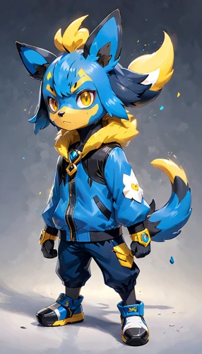 furta,sand fox,stylish boy,child fox,kobold,yellow and blue,loukaniko,rain suit,zest,blu,drexel,furry,mascot,stylized,dinokonda,ori-pei,goki,pixaba,raincoat,tails,Anime,Anime,General