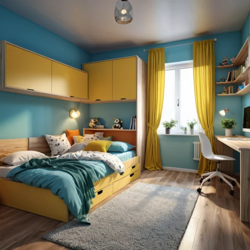 bedroom,modern room,children's bedroom,boy's room picture,sleeping room,great room,shared apartment,kids room,an apartment,guestroom,danish room,guest room,modern decor,3d rendering,interior design,search interior solutions,interior decoration,sky apartment,apartment,the little girl's room,Photography,General,Realistic