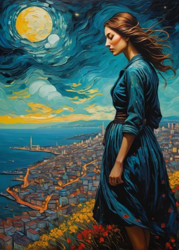 oil painting on canvas,italian painter,oil painting,blue moon rose,blue moon,art painting,la violetta,the girl in nightie,woman thinking,woman playing,woman holding pie,oil on canvas,little girl in wind,vincent van gough,girl in a long,haifa,the wind from the sea,woman with ice-cream,mystical portrait of a girl,persian poet,Conceptual Art,Daily,Daily 14