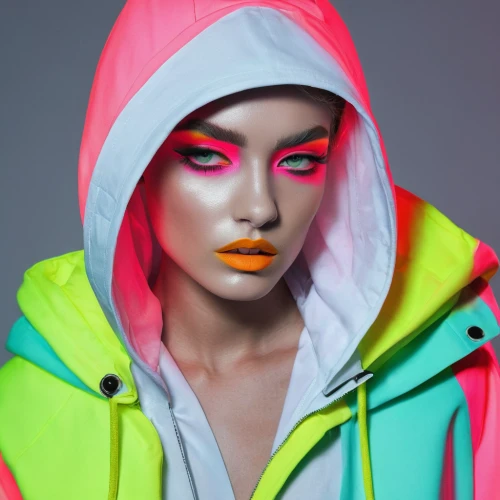 neon makeup,neon colors,neon body painting,highlighter,neon,high-visibility clothing,neon candies,pop art colors,multicolor faces,bjork,neon light,neon arrows,neon human resources,retouching,fashion vector,puma,neon lights,cosmetic,vibrant color,woman face,Photography,Fashion Photography,Fashion Photography 01