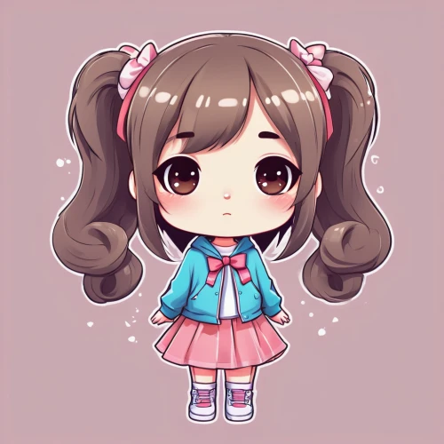 chibi girl,miku maekawa,chibi,mikuru asahina,kawaii girl,kawaii,hair ribbon,honmei choco,cute cartoon character,pink bow,chibi children,japanese kawaii,cocoa,chibi kids,naginatajutsu,long-haired hihuahua,azuki bean,anime girl,cherry blossom,girl doll