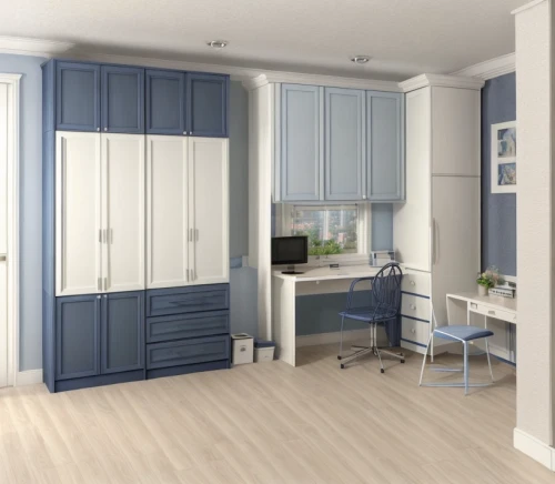 room divider,walk-in closet,armoire,hinged doors,search interior solutions,cabinetry,kitchen cabinet,sliding door,kitchen design,storage cabinet,cabinets,3d rendering,pantry,cupboard,kitchenette,modern kitchen interior,modern room,mazarine blue,laundry room,interior modern design