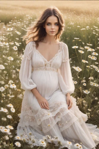 maternity,meadow,sun bride,pregnant woman icon,pregnant woman,mirror in the meadow,wedding dress,wedding gown,angelic,girl in a long dress,flower girl,girl in flowers,enchanting,boho,vintage angel,wedding dresses,in the tall grass,celtic woman,girl in white dress,meadow daisy
