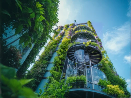 eco hotel,sky ladder plant,greenhouse effect,eco-construction,green living,sustainability,ecological sustainable development,tunnel of plants,plant tunnel,casa fuster hotel,sustainable,singapore,growing green,residential tower,hotel w barcelona,tube plants,singapore landmark,roof garden,balcony garden,hanging plants
