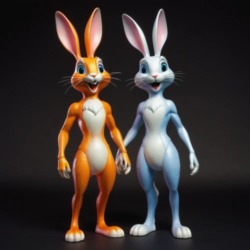 rabbits,female hares,easter rabbits,bunnies,rabbits and hares,rabbit family,plug-in figures,hares,rebbit,jack rabbit,easter theme,anthropomorphized animals,figurines,bunny,easter bunny,gray hare,character animation,3d model,rabbit,game characters,Illustration,Children,Children 01