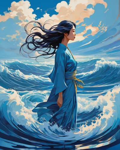 the wind from the sea,japanese waves,ocean waves,wind wave,ocean,ocean blue,the endless sea,sea breeze,rogue wave,god of the sea,the sea maid,little girl in wind,ocean background,blue waters,moana,japanese wave,sea,tidal wave,at sea,blue hawaii,Illustration,Vector,Vector 07