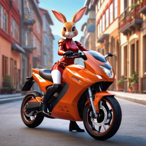 vlc,scooter riding,e-scooter,toy motorcycle,motorbike,riding toy,scooter,thumper,electric scooter,hop,piaggio,motor scooter,motorcycle,orange,motor-bike,moped,ride,jack rabbit,motorcycling,cute cartoon character,Photography,General,Realistic