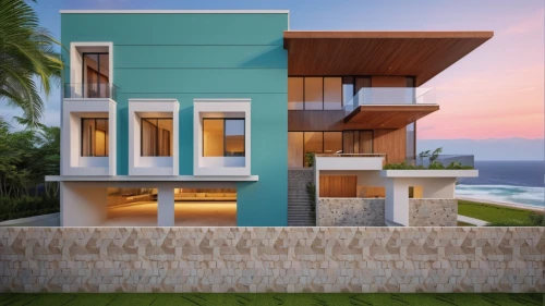 tropical house,cube stilt houses,modern architecture,3d rendering,modern house,dunes house,cubic house,beach house,uluwatu,holiday villa,block balcony,south beach,beachhouse,seminyak,residential house,two story house,contemporary,cube house,render,ocean view,Photography,General,Realistic
