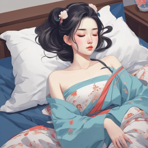 sleeping rose,sleeping,kimono,geisha girl,geisha,the sleeping rose,resting,asleep,kimono fabric,nightgown,napping,sleeping beauty,sleepy,mukimono,sleepy sheep,oriental girl,kimonos,oriental princess,peony,kitsune