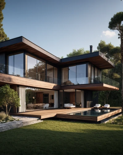 modern house,3d rendering,modern architecture,dunes house,render,luxury property,luxury home,modern style,cubic house,timber house,mid century house,beautiful home,wooden house,smart house,cube house,private house,residential house,luxury real estate,corten steel,smart home,Photography,General,Natural