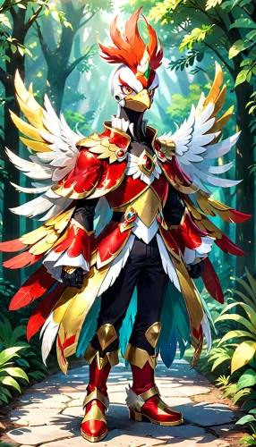forest king lion,scarlet macaw,phoenix rooster,light red macaw,garuda,macaw,bird of paradise,feathers bird,quetzal,macaw hyacinth,flame robin,fawkes,couple macaw,hornbill,bird robin,wind warrior,flame spirit,bard,prince of wales feathers,wild emperor,Anime,Anime,General