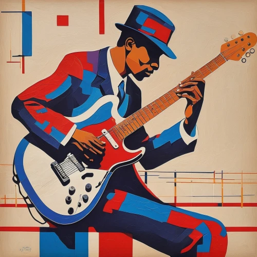 painted guitar,jazz guitarist,guitar player,jimmy hendrix,cool pop art,jimi hendrix,blues and jazz singer,musician,pop art style,man with saxophone,jazz bass,guitarist,electric guitar,saxophone playing man,uncle sam,rhythm blues,itinerant musician,the guitar,slide guitar,bass guitar,Art,Artistic Painting,Artistic Painting 44