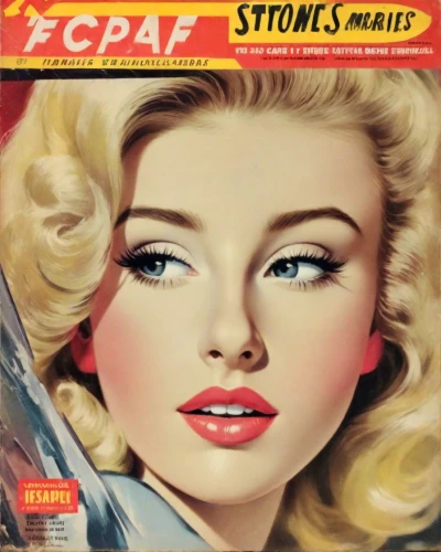 magazine cover,cover,magazine - publication,atomic age,women's cosmetics,vintage makeup,plastic wrap,cd cover,fifties records,cigarette girl,pin ups,femme fatale,simca,advertisement,modern pop art,blonde woman reading a newspaper,popart,medical icon,book cover,magazines