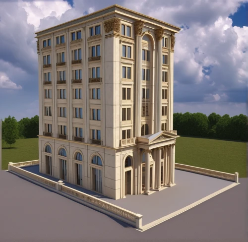 renaissance tower,ancient roman architecture,palazzo,brandenburger tor,3d rendering,apartment building,french building,classical architecture,appartment building,multi-story structure,europe palace,high-rise building,neoclassical,art deco,residential tower,brandenburg gate,doric columns,stalin skyscraper,multi-storey,stalinist skyscraper,Photography,General,Realistic