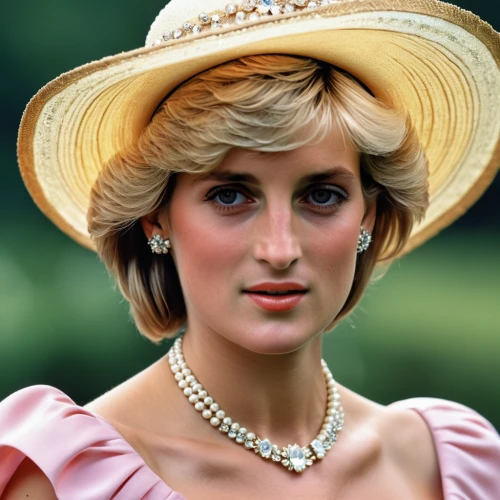 princess diana gedenkbrunnen,queen-elizabeth-forest-park,elizabeth ii,princess' earring,southern belle,beautiful bonnet,british actress,jane austen,the hat-female,the hat of the woman,a charming woman,vintage female portrait,pearl necklace,debutante,pink hat,woman's hat,kerry,pearl necklaces,queen s,1982,Photography,General,Realistic