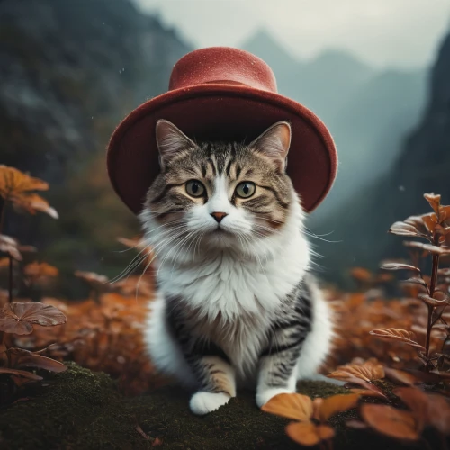 cat sparrow,vintage cat,cute cat,chinese pastoral cat,cat image,cat european,norwegian forest cat,fall animals,autumn background,animals play dress-up,autumn mood,autumn theme,animal photography,cat,maincoon,oktoberfest cats,hat,siberian cat,red cat,little hat,Photography,Documentary Photography,Documentary Photography 08