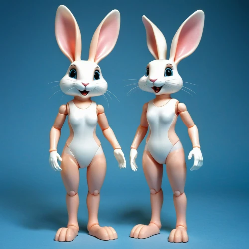 rabbits,female hares,easter rabbits,plug-in figures,rabbit family,bunnies,rabbits and hares,kewpie dolls,figurines,white rabbit,hares,white bunny,anthropomorphized animals,rebbit,miniature figures,adam and eve,domestic rabbit,plush figures,american snapshot'hare,lepus europaeus,Illustration,Children,Children 02