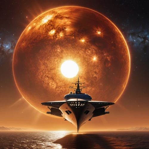 heliosphere,star ship,ship releases,flagship,carrack,voyager,victory ship,starship,kriegder star,ship travel,brown dwarf,alien ship,red planet,exoplanet,fire planet,gas planet,sailing orange,the ship,battlecruiser,sea fantasy,Photography,General,Realistic