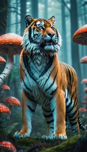 tiger,a tiger,tigerle,siberian tiger,world digital painting,bengal tiger,tigers,chestnut tiger,blue tiger,forest animal,asian tiger,tiger cat,amurtiger,tiger cub,tiger png,sumatran tiger,toyger,fantasy art,forest animals,royal tiger,Conceptual Art,Fantasy,Fantasy 02