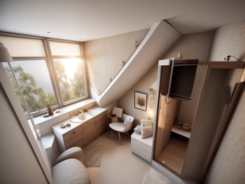 penthouse apartment,3d rendering,sky apartment,modern room,loft,apartment,interior modern design,an apartment,render,3d render,3d rendered,shared apartment,hallway space,guest room,japanese-style room,home interior,attic,inverted cottage,core renovation,modern minimalist bathroom