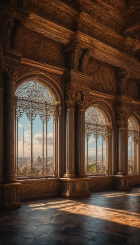 ornate room,hall of the fallen,marble palace,versailles,dandelion hall,celsus library,wooden windows,alhambra,ballroom,pillars,interiors,europe palace,empty interior,virtual landscape,pompeii,sanctuary,the threshold of the house,petra,royal interior,empty hall,Photography,General,Fantasy
