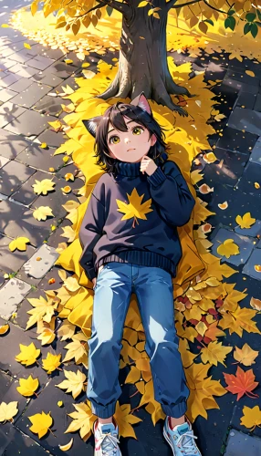 falling on leaves,fallen leaves,autumn background,fallen leaf,autumn leaves,the autumn,fall leaves,leaves are falling,autumn,fall,in the fall,child in park,autumn day,autumn photo session,autumn season,in the autumn,autumn park,just autumn,autumn icon,fall leaf,Anime,Anime,Realistic