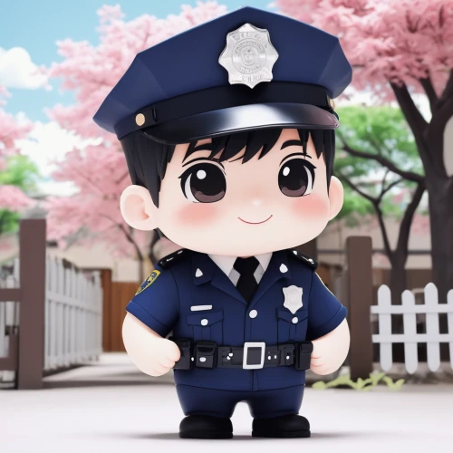 policeman,officer,police officer,police uniforms,policewoman,takato cherry blossoms,japanese sakura background,police hat,police,cops,traffic cop,sakura background,cop,sakura branch,criminal police,police work,cute cartoon character,policia,police force,police siren