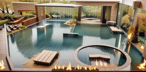 landscape design sydney,landscape designers sydney,garden design sydney,dug-out pool,outdoor pool,infinity swimming pool,japanese zen garden,koi pond,zen garden,3d rendering,swimming pool,garden pond,pool house,swim ring,artificial grass,wooden decking,pool bar,volcano pool,water feature,spa