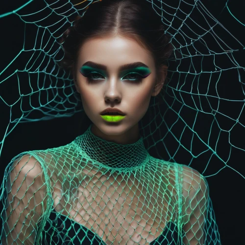 neon makeup,neon body painting,spider silk,spider net,spider web,spiderweb,spider's web,web,veil yellow green,tangle-web spider,neon ghosts,neon,green skin,neon light,cobweb,neon lights,webs,mesh and frame,neon colors,web element,Photography,Documentary Photography,Documentary Photography 08