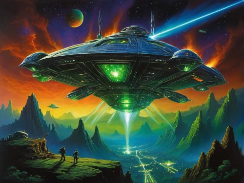 starship,ufo intercept,alien ship,ufos,ufo,patrol,star ship,extraterrestrial life,federation,sci fi,science fiction,scifi,sci - fi,sci-fi,voyager,argus,alien planet,science-fiction,green aurora,space ships,Illustration,Realistic Fantasy,Realistic Fantasy 32