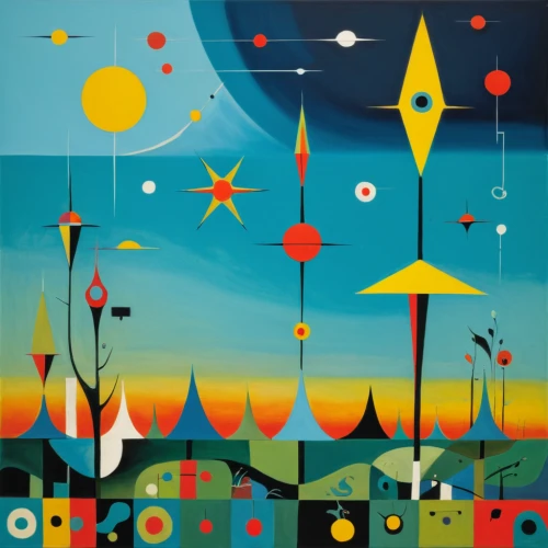 colorful star scatters,star balloons,star scatter,cosmos field,colorful balloons,hanging stars,abstract cartoon art,hot-air-balloon-valley-sky,flying seeds,star winds,motif,cd cover,asterales,planets,star bunting,orbiting,carol colman,skywatch,planetary system,falling stars,Art,Artistic Painting,Artistic Painting 33