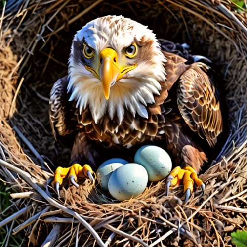 eagle eastern,eagles,savannah eagle,hatchlings,nestling,spring nest,easter nest,nest building,nest,young hawk,eagles nest,hatched,brown eggs,incubating,bird eggs,parents and chicks,nesting material,american bald eagle,buteo,hatching
