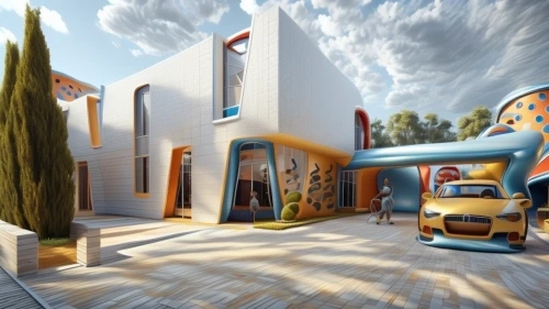 cube house,cubic house,3d rendering,cube stilt houses,school design,car showroom,children's playhouse,house of sponge bob,automobile repair shop,3d rendered,auto repair shop,3d render,car salon,futuristic art museum,car dealership,aqua studio,crooked house,drive-in theater,modern architecture,render