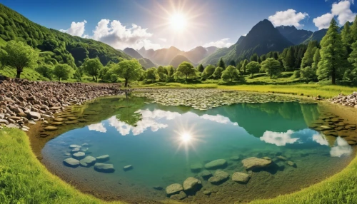 mountain spring,background view nature,landscape background,nature landscape,mirror in the meadow,alpine lake,berchtesgaden national park,reflection in water,water mirror,reflection of the surface of the water,mountainous landscape,beautiful lake,beautiful landscape,reflections in water,salt meadow landscape,mountain landscape,south tyrol,mirror water,landscape nature,meadow landscape,Photography,General,Realistic