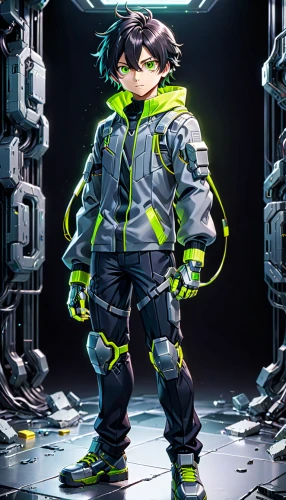 cyber,high-visibility clothing,cell,cyber glasses,rain suit,3d man,spacesuit,patrol,engineer,dry suit,lime,protective suit,cyberspace,chuka wakame,android,high volt,cartoon ninja,space suit,cybernetics,anime 3d,Anime,Anime,General